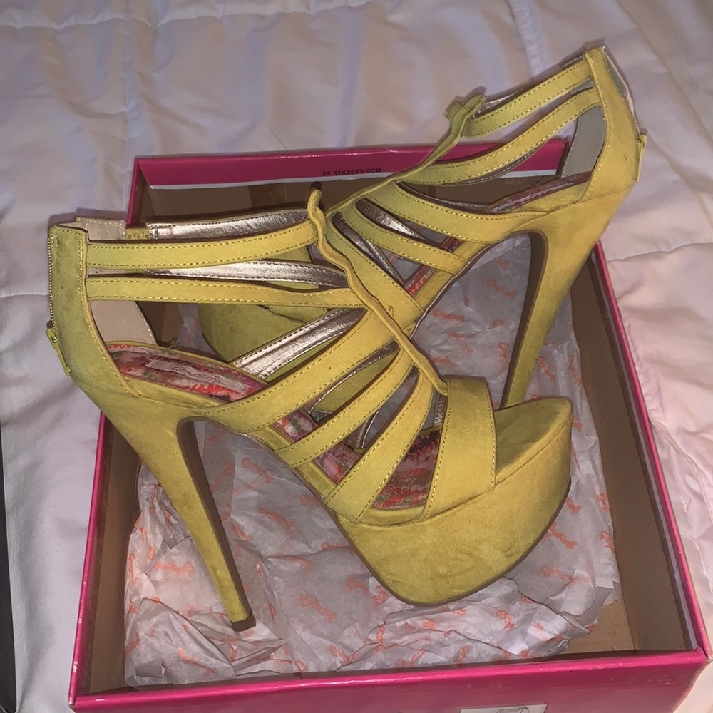 Lime green/yellow heels